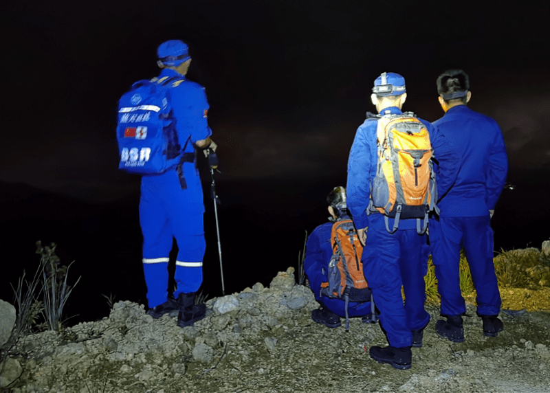 3名驴友端午节在惠东大南山失联，救援人员找了一夜qw1.jpg