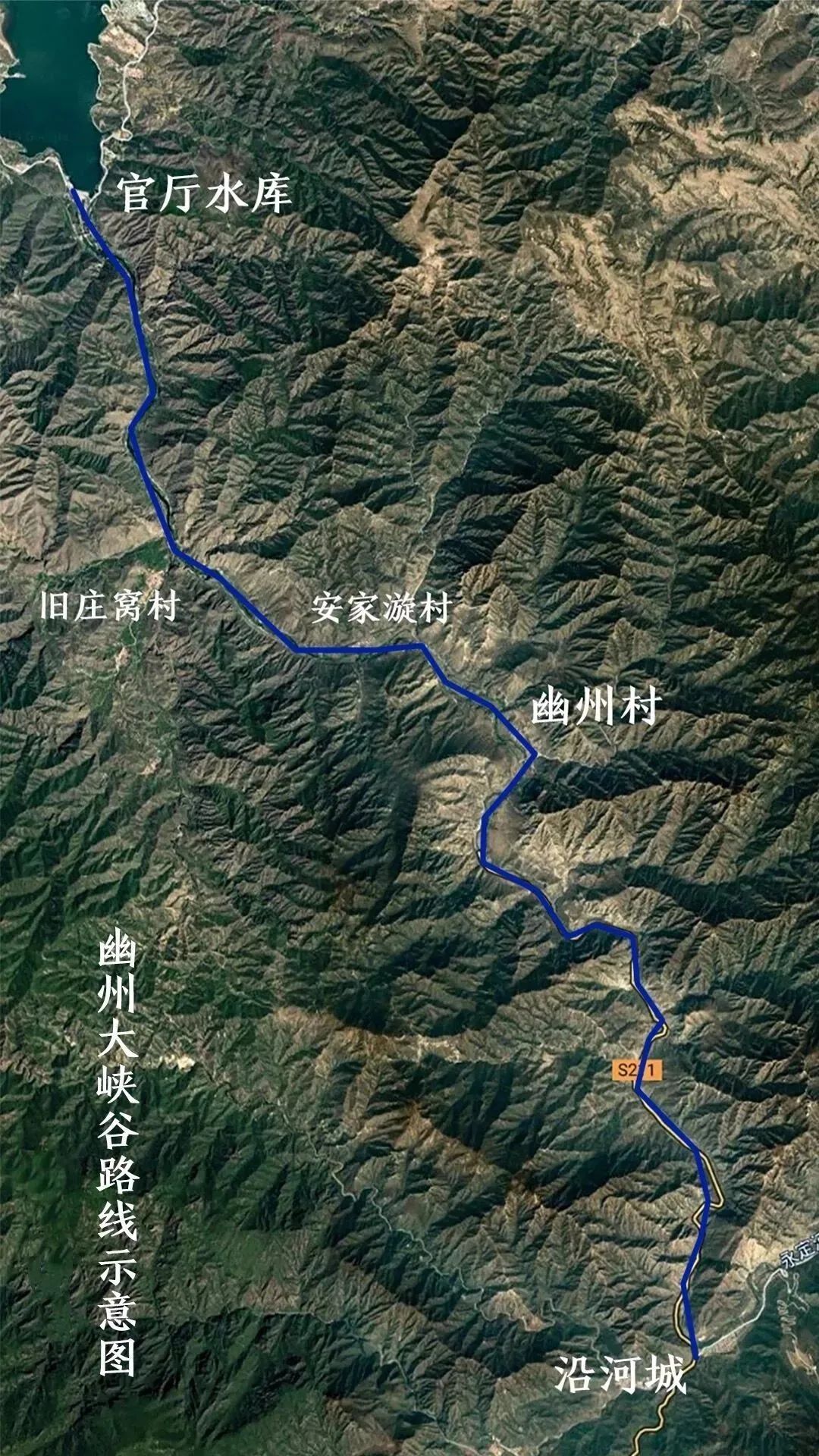 幽州挂壁公路线路图图片